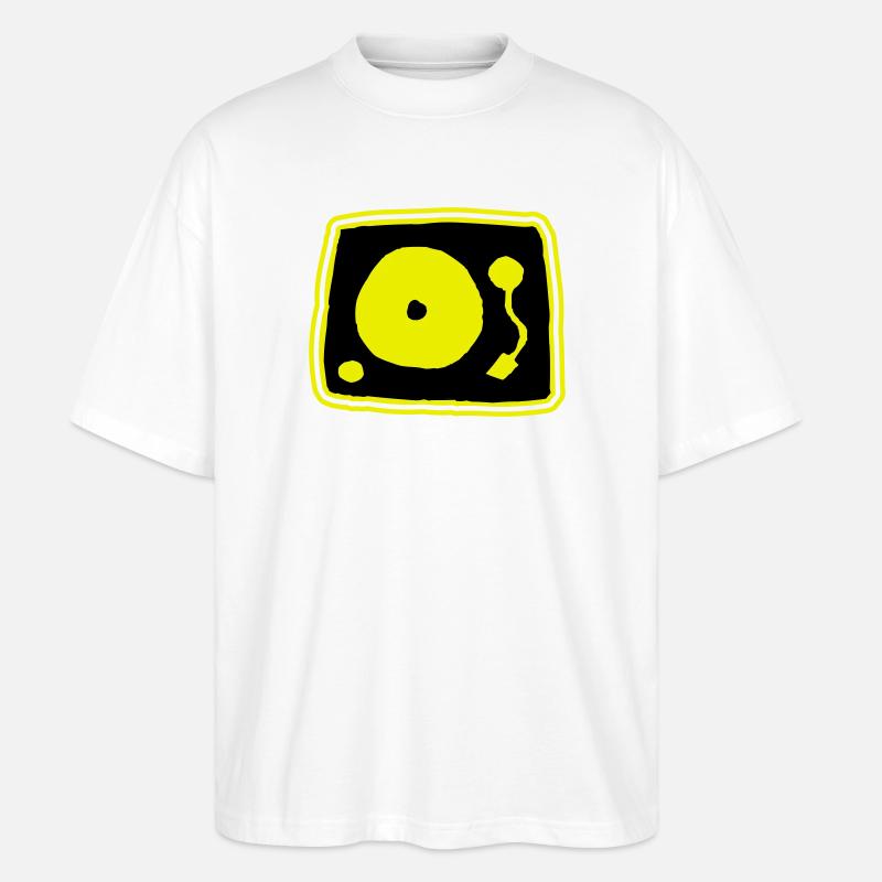 Record player - Stanley/Stella Oversized Unisex Organic T-shirt Blaster 2.0 - white