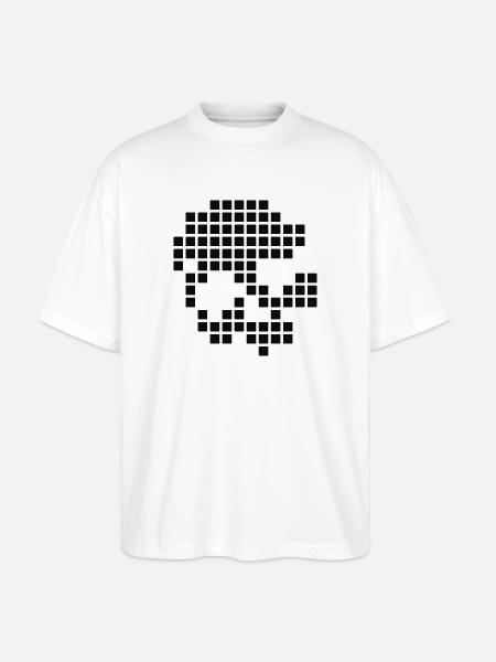 Digital skull - Stanley/Stella Oversized Unisex Organic T-shirt Blaster 2.0 - white
