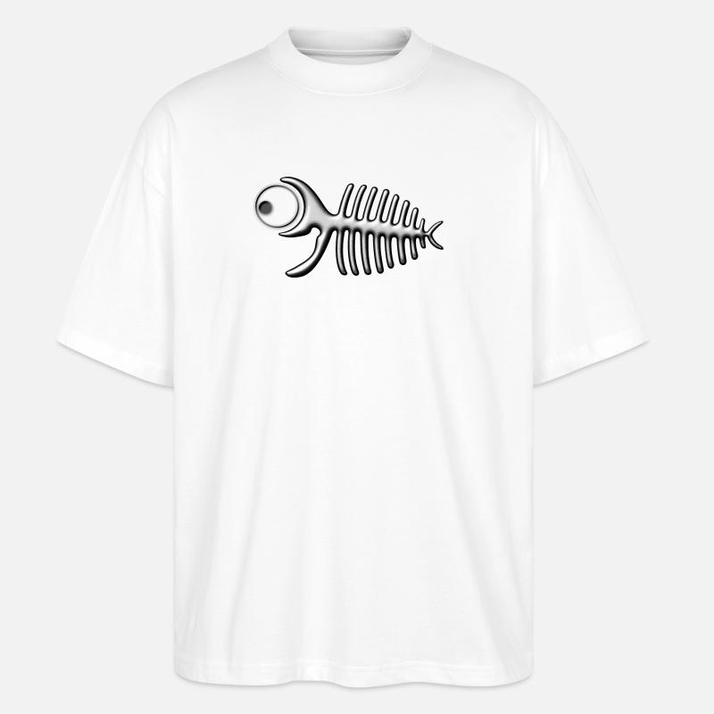 Fischgräte - Stanley/Stella Oversized Unisex Bio T-Shirt Blaster 2.0 - Weiß