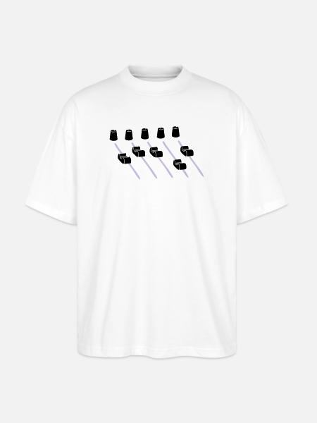 music mixer - Stanley/Stella Oversized Unisex Organic T-shirt Blaster 2.0 - white