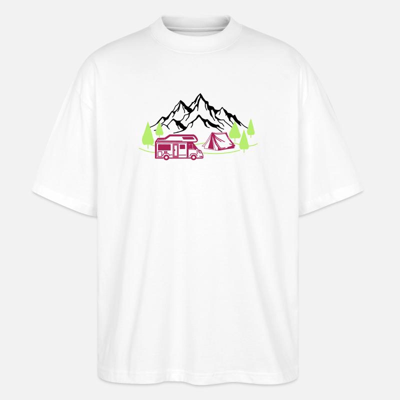Urlaub in den Bergen - Stanley/Stella Oversized Unisex Bio T-Shirt Blaster 2.0 - Weiß
