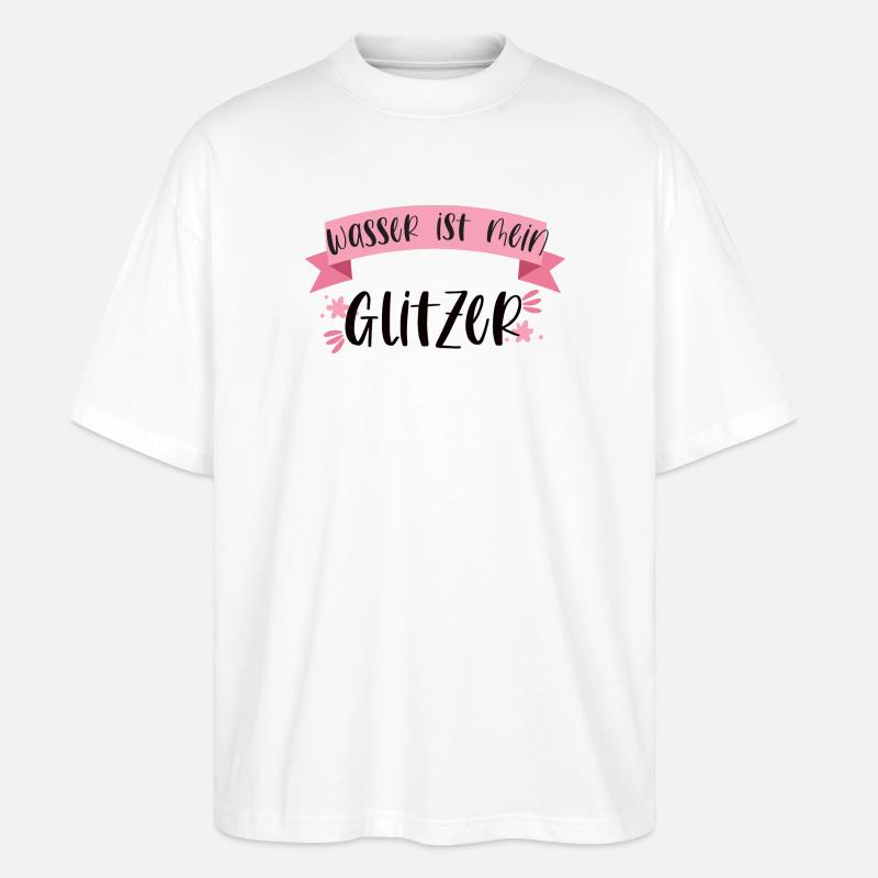 Wasser Schwimmen Glitzer Geschenk - Stanley/Stella Oversized Unisex Bio T-Shirt Blaster 2.0 - Weiß