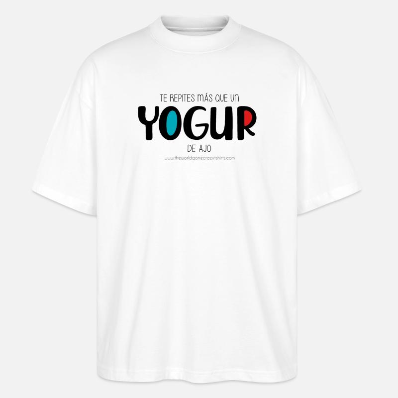 Knoblauch-Joghurt - Stanley/Stella Oversized Unisex Bio T-Shirt Blaster 2.0 - Weiß