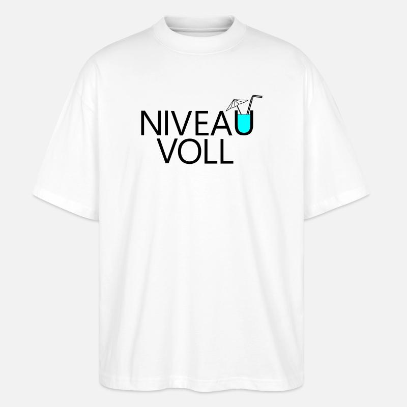 Niveau voll - Stanley/Stella Oversized Unisex Bio T-Shirt Blaster 2.0 - Weiß