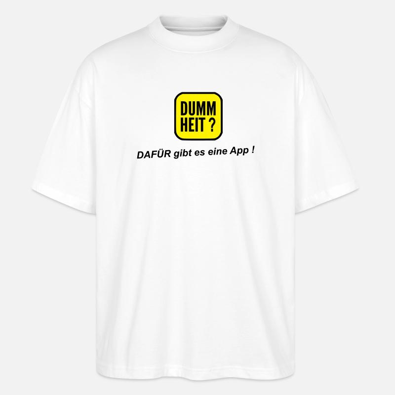 Application stupide - T-shirt bio Blaster 2.0 coupe oversize Stanley/Stella Unisexe - blanc