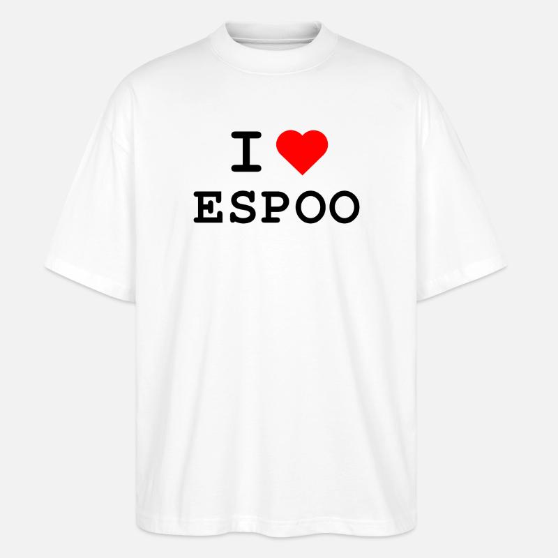 J’adore Espoo - Ich liebe Espoo - T-shirt bio Blaster 2.0 coupe oversize Stanley/Stella Unisexe - blanc