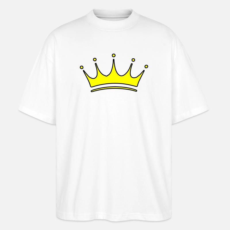 Krone Symbol - Stanley/Stella Oversized Unisex Bio T-Shirt Blaster 2.0 - Weiß