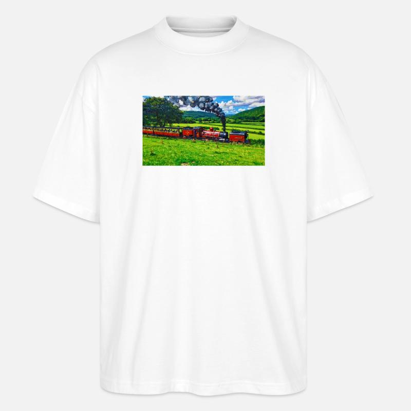 Vallée de Rheidol - T-shirt bio Blaster 2.0 coupe oversize Stanley/Stella Unisexe - blanc