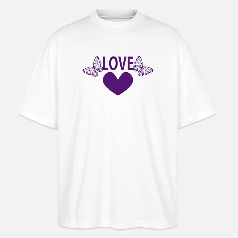 LOVE - Stanley/Stella Oversized Unisex Bio T-Shirt Blaster 2.0 - Weiß