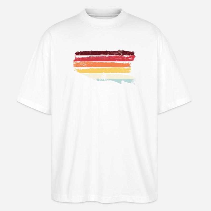 Regenbogenfahrt bei Sonnenuntergang - Stanley/Stella Oversized Unisex Bio T-Shirt Blaster 2.0 - Weiß