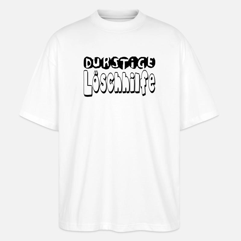 durstigelöschhilfe - Stanley/Stella Oversized Unisex Bio T-Shirt Blaster 2.0 - Weiß