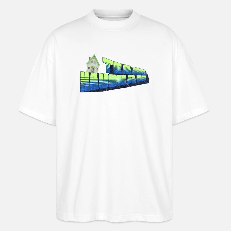 Construction de maisons d’équipe - T-shirt bio Blaster 2.0 coupe oversize Stanley/Stella Unisexe - blanc
