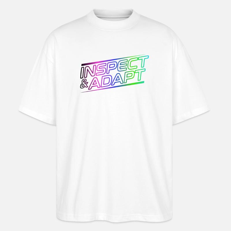 Inspect & Adapt, Agile Coach Scrum Tasse - Stanley/Stella Oversized Unisex Bio T-Shirt Blaster 2.0 - Weiß
