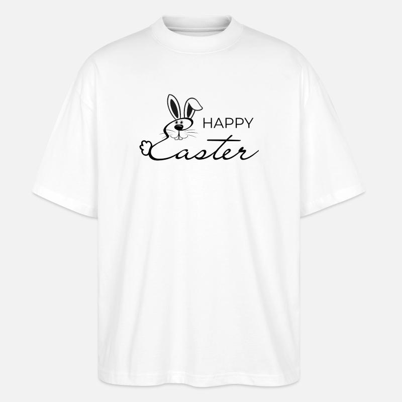 Happy Easter - Stanley/Stella Oversized Unisex Bio T-Shirt Blaster 2.0 - Weiß