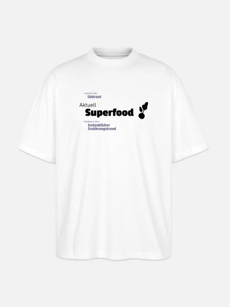 aktuelles Superfood - Stanley/Stella Oversized Unisex Bio T-Shirt Blaster 2.0 - Weiß