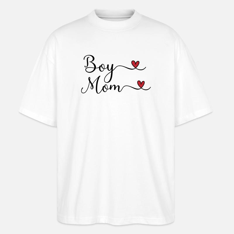 Boy mom - Stanley/Stella Oversized Unisex Bio T-Shirt Blaster 2.0 - Weiß