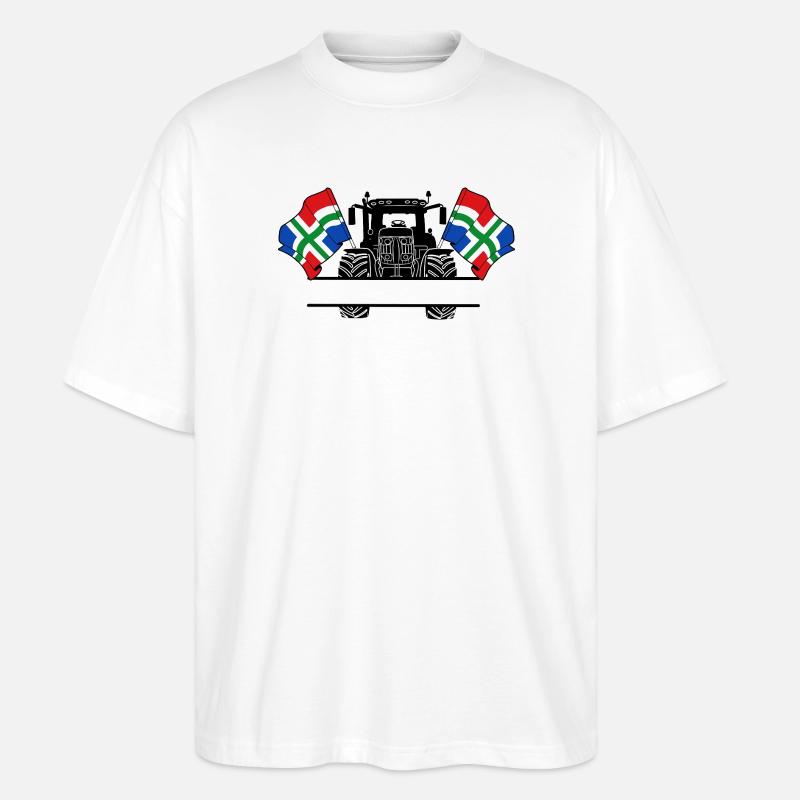 Groningen_Tractor_Custom_Edition - Stanley/Stella Oversized Unisex Bio T-Shirt Blaster 2.0 - Weiß
