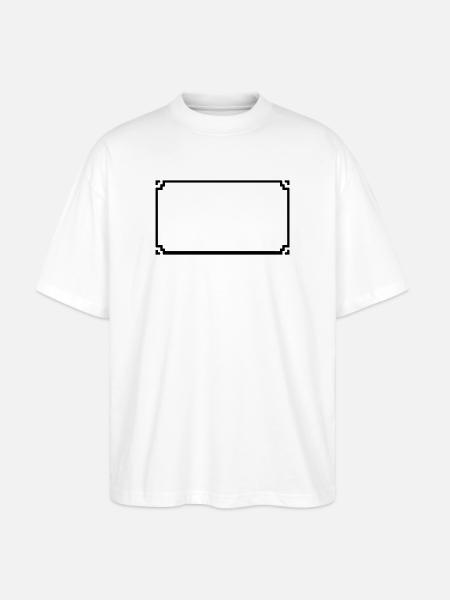 Pixel Frame Graphic - Stanley/Stella Oversized Unisex Organic T-shirt Blaster 2.0 - white