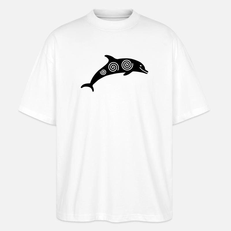 Delfin - Stanley/Stella Oversized Unisex Bio T-Shirt Blaster 2.0 - Weiß