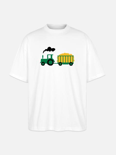 tractor - Stanley/Stella Oversized Unisex Organic T-shirt Blaster 2.0 - white