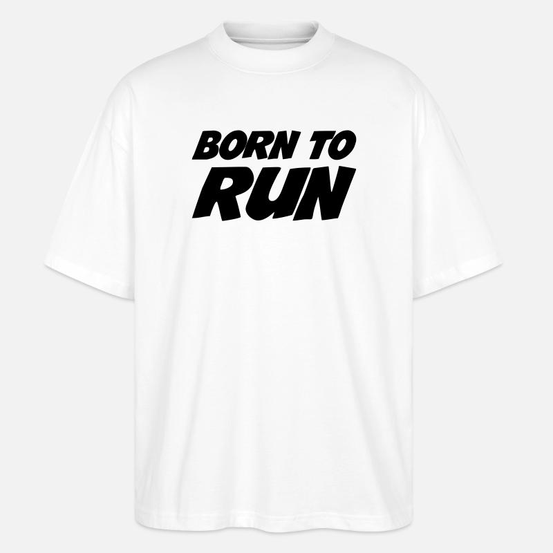 Born to run Athletics - Stanley/Stella Oversized Unisex Bio T-Shirt Blaster 2.0 - Weiß