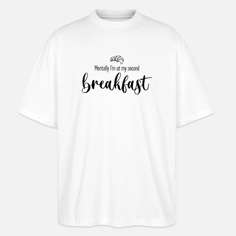 Second breakfast - Stanley/Stella Oversized Unisex Bio T-Shirt Blaster 2.0 - Weiß
