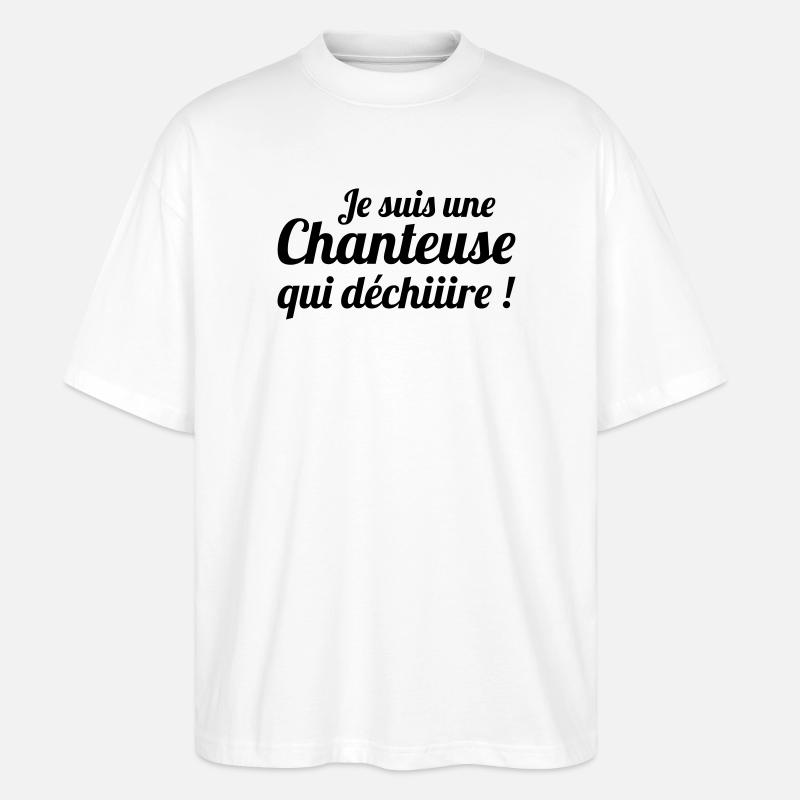Ich bin ein Sänger, der tränt - Stanley/Stella Oversized Unisex Bio T-Shirt Blaster 2.0 - Weiß
