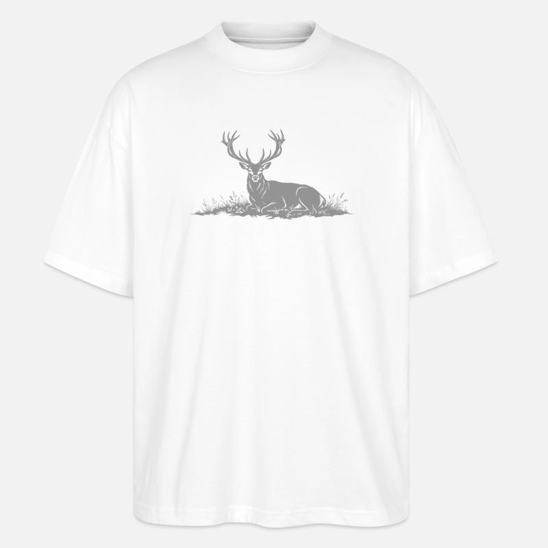 Hirsch  - Stanley/Stella Oversized Unisex Bio T-Shirt Blaster 2.0 - Weiß