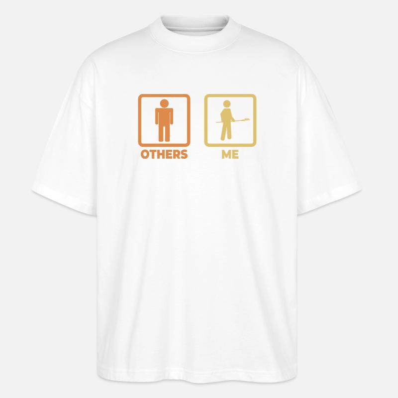 Baker stick figures - Stanley/Stella Oversized Unisex Organic T-shirt Blaster 2.0 - white