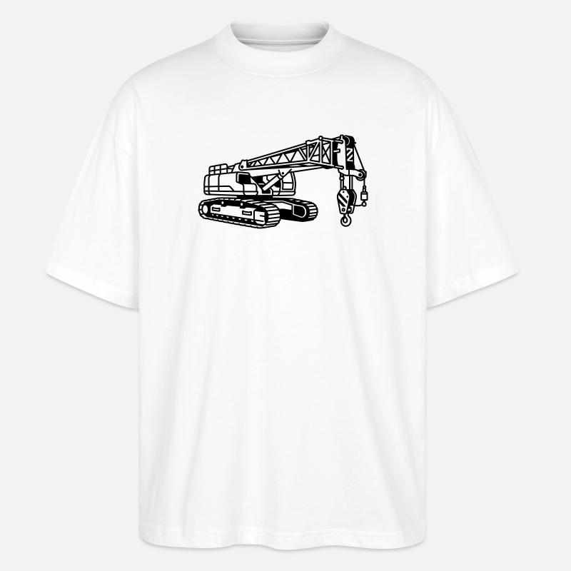 Kranmaschine - Stanley/Stella Oversized Unisex Bio T-Shirt Blaster 2.0 - Weiß
