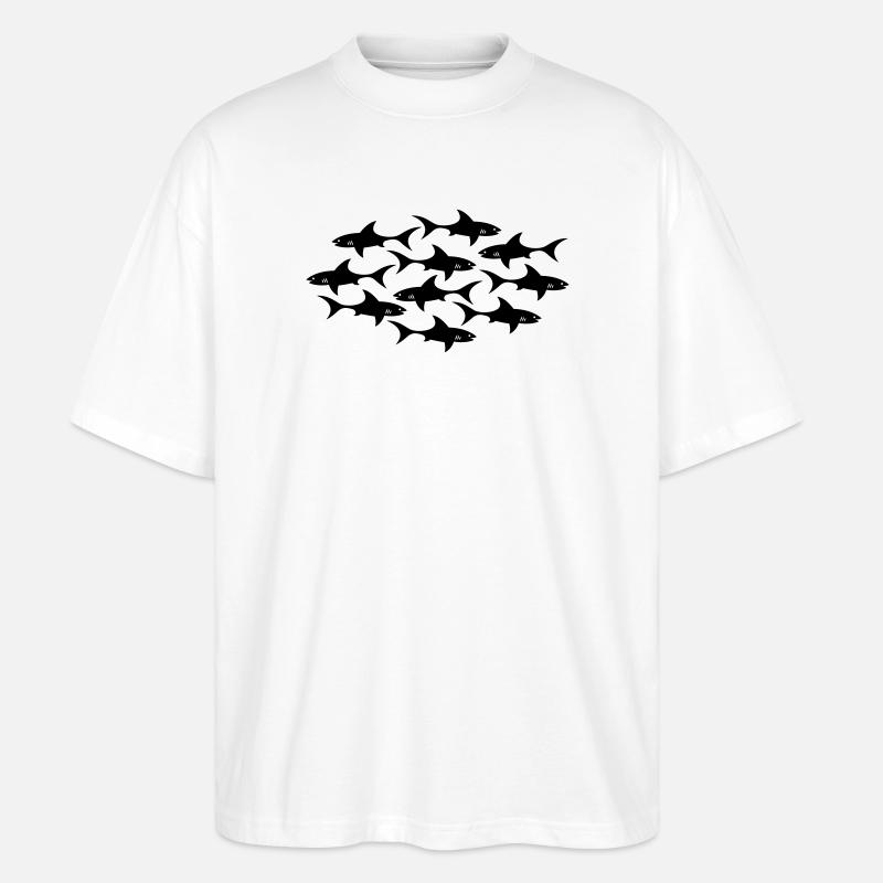 Hai shark - Stanley/Stella Oversized Unisex Bio T-Shirt Blaster 2.0 - Weiß