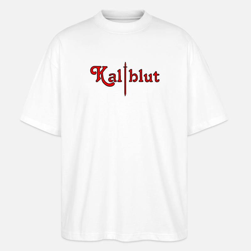 Kaltblut Schwert - Stanley/Stella Oversized Unisex Bio T-Shirt Blaster 2.0 - Weiß