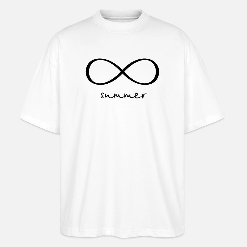 Buzzer du signe d’infini - T-shirt bio Blaster 2.0 coupe oversize Stanley/Stella Unisexe - blanc