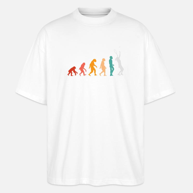 Évolution du tennis - T-shirt bio Blaster 2.0 coupe oversize Stanley/Stella Unisexe - blanc