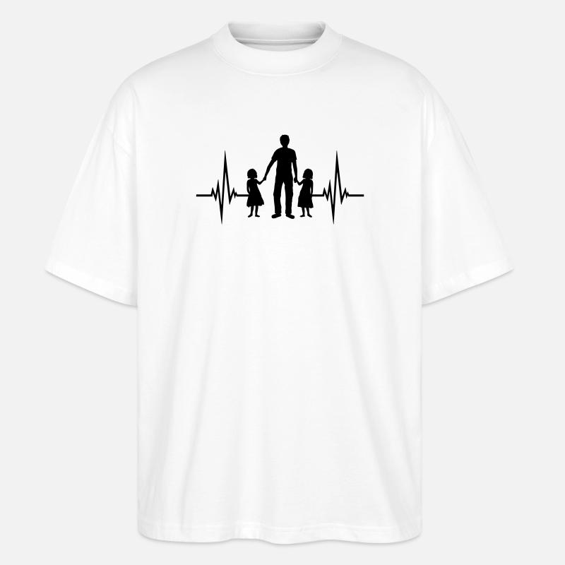 2 Töchter Puls - Stanley/Stella Oversized Unisex Bio T-Shirt Blaster 2.0 - Weiß