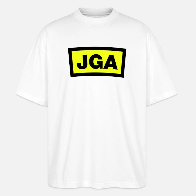 JGA - Emblem - Stanley/Stella Oversized Unisex Bio T-Shirt Blaster 2.0 - Weiß