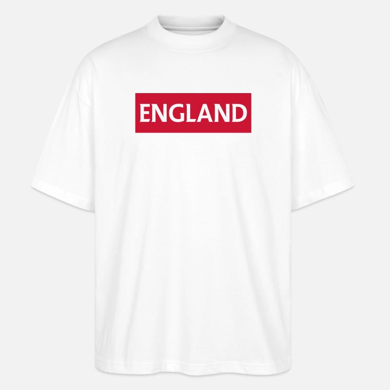Conception de l’emblème de l’Angleterre Blackburn - T-shirt bio Blaster 2.0 coupe oversize Stanley/Stella Unisexe - blanc