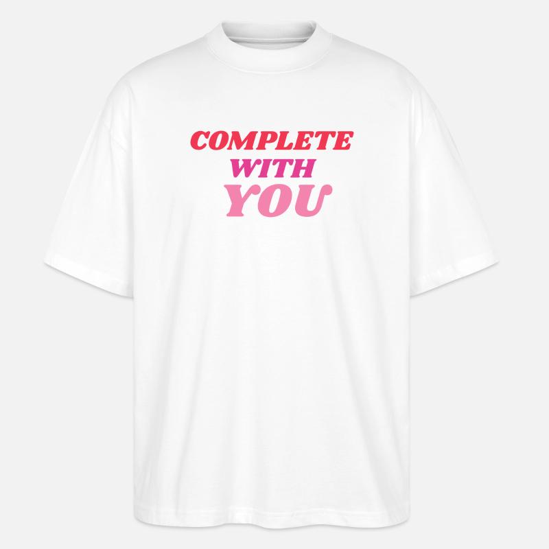 Déclaration romantique complète avec vous - T-shirt bio Blaster 2.0 coupe oversize Stanley/Stella Unisexe - blanc