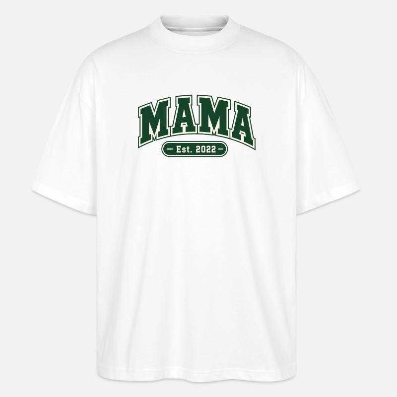 Mama Est 2022 - Collegiate - T-shirt bio Blaster 2.0 coupe oversize Stanley/Stella Unisexe - blanc