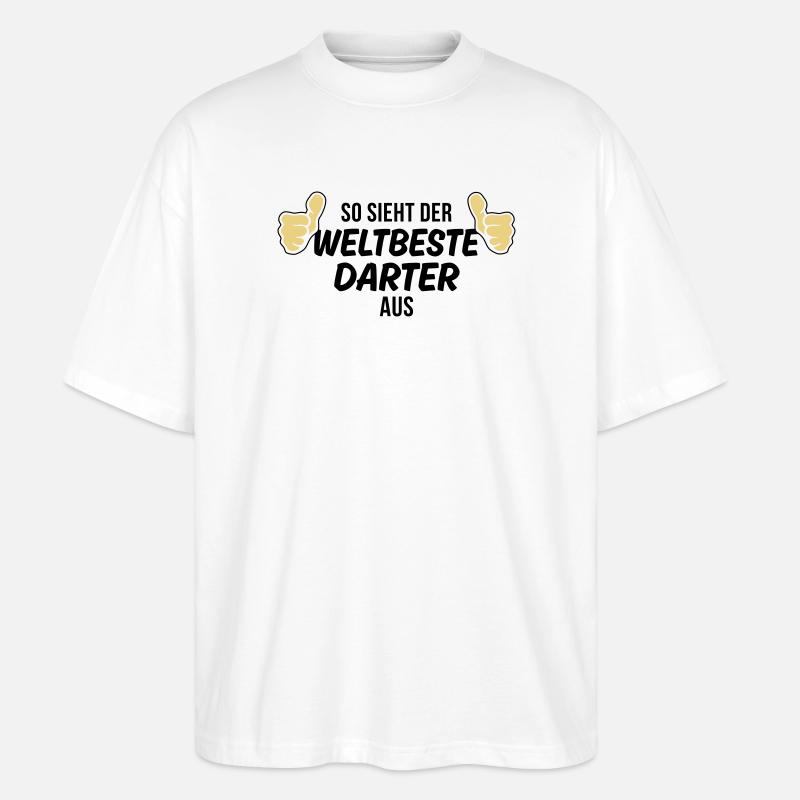 der weltbeste darter - Stanley/Stella Oversized Unisex Bio T-Shirt Blaster 2.0 - Weiß
