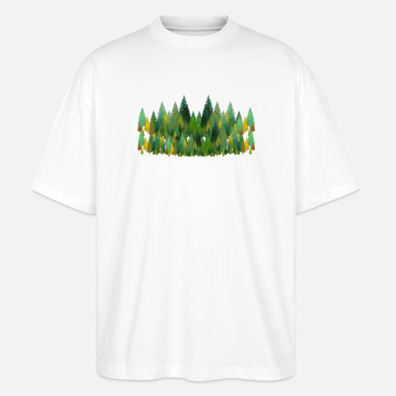 trees and trees and trees - Stanley/Stella Oversized Unisex Bio T-Shirt Blaster 2.0 - Weiß