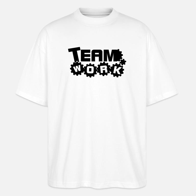 Teamwork 1 - Stanley/Stella Oversized Unisex Organic T-shirt Blaster 2.0 - white
