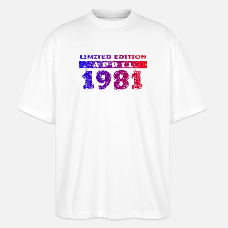 45e anniversaire Édition limitée 04/1981 - T-shirt bio Blaster 2.0 coupe oversize Stanley/Stella Unisexe - blanc