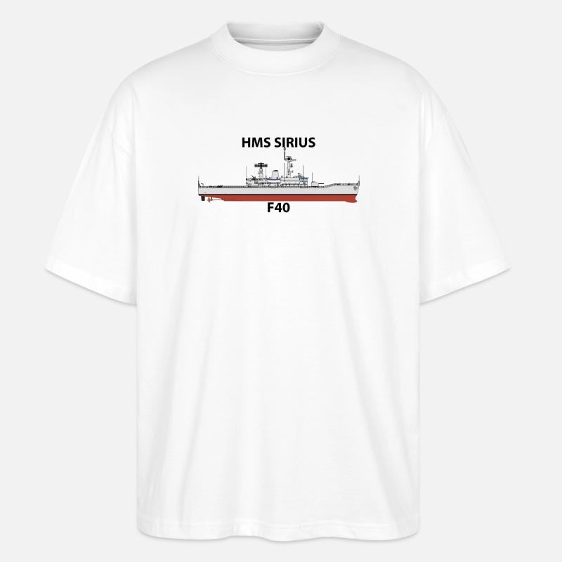 HMS SIRIUS - LEANDER ORIG - Stanley/Stella Oversized Unisex Bio T-Shirt Blaster 2.0 - Weiß