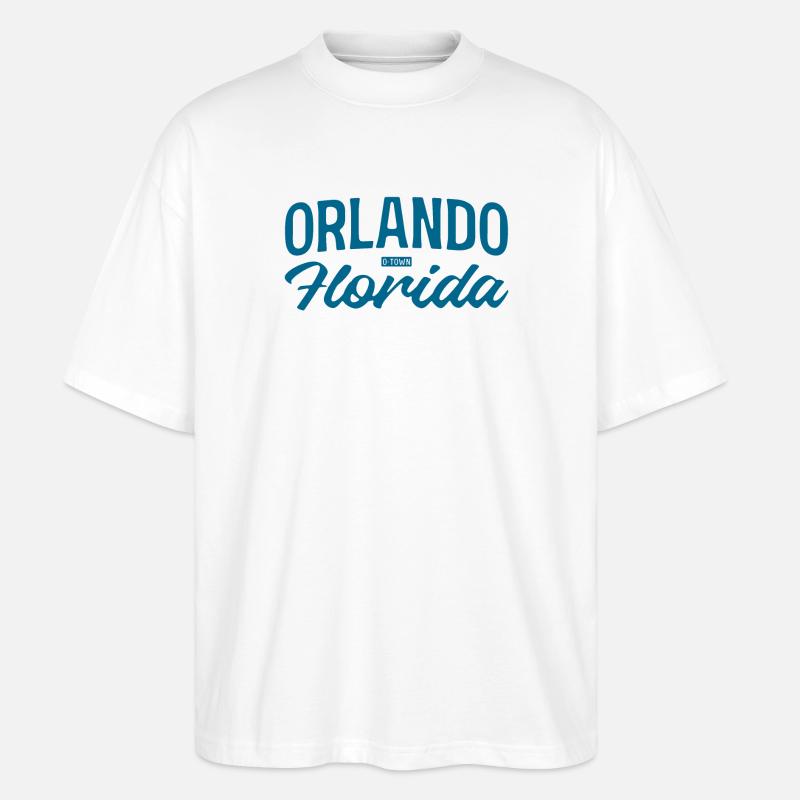 Orlando Florida Script Stil - Stanley/Stella Oversized Unisex Bio T-Shirt Blaster 2.0 - Weiß