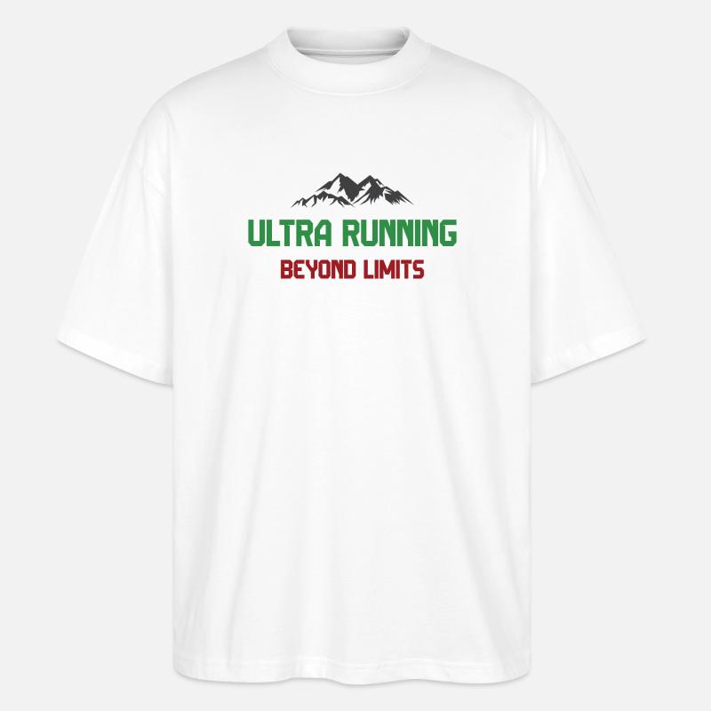 Ultra Running - Jenseits der Grenzen - Stanley/Stella Oversized Unisex Bio T-Shirt Blaster 2.0 - Weiß