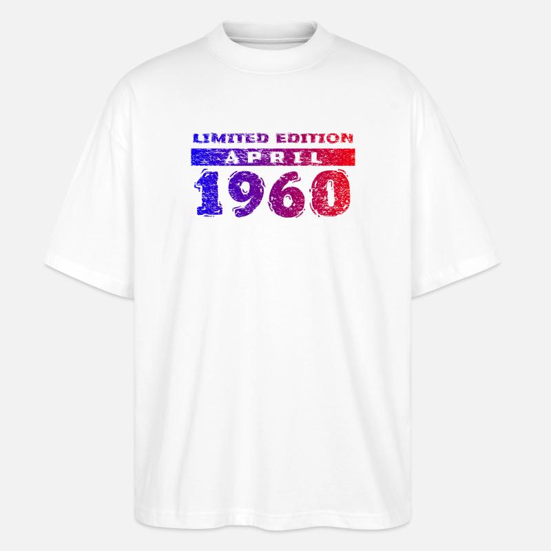 66e anniversaire Édition Limitée 04/1960 - T-shirt bio Blaster 2.0 coupe oversize Stanley/Stella Unisexe - blanc