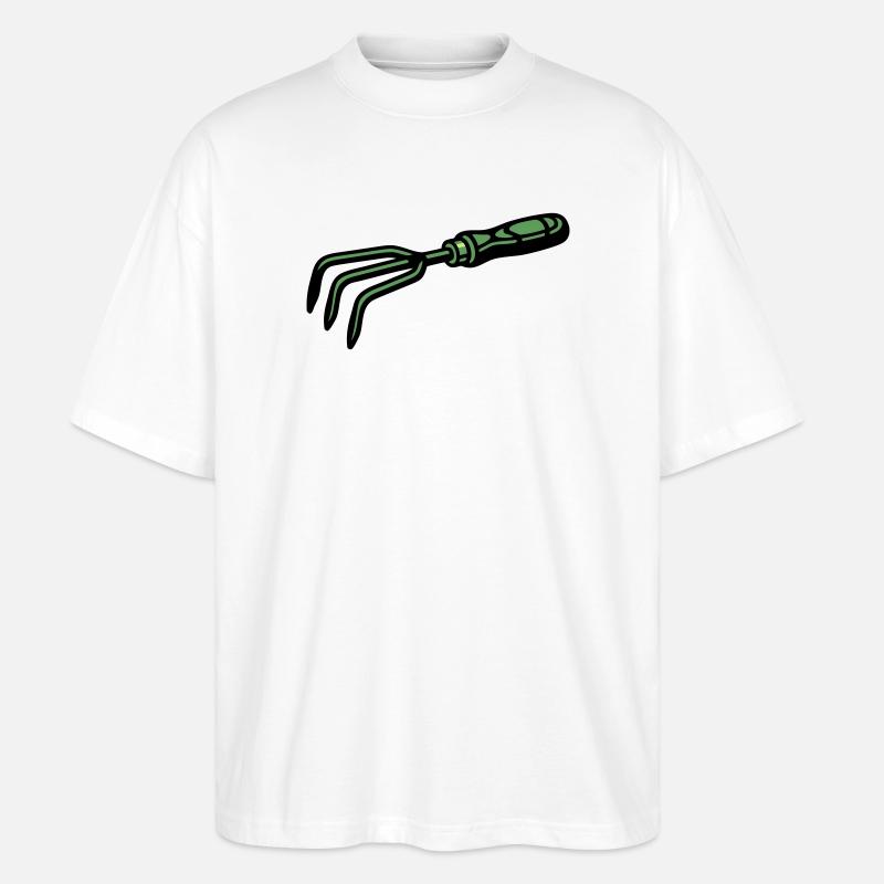 Gartenkralle Handgrubber Icon - Stanley/Stella Oversized Unisex Bio T-Shirt Blaster 2.0 - Weiß