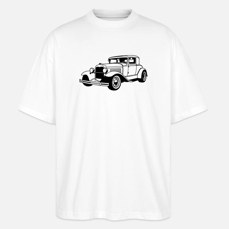 Klassischer Wagen - Stanley/Stella Oversized Unisex Bio T-Shirt Blaster 2.0 - Weiß