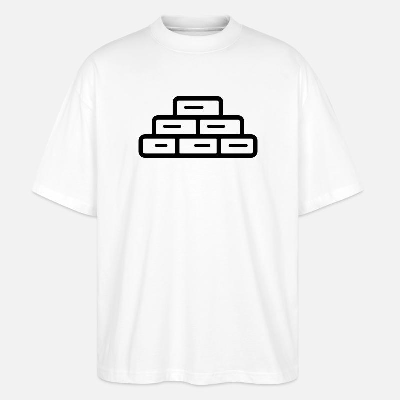 brique - T-shirt bio Blaster 2.0 coupe oversize Stanley/Stella Unisexe - blanc